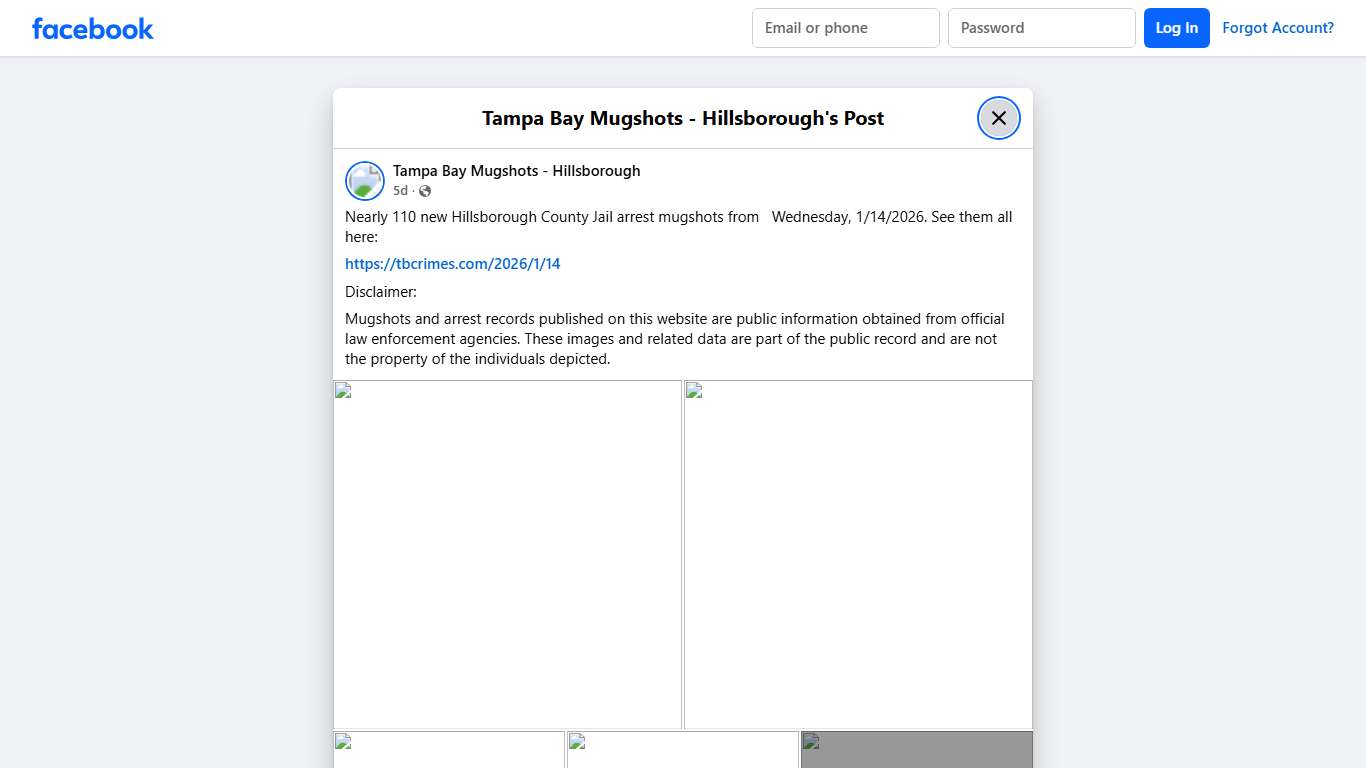 Nearly 110 new... - Tampa Bay Mugshots - Hillsborough | Facebook