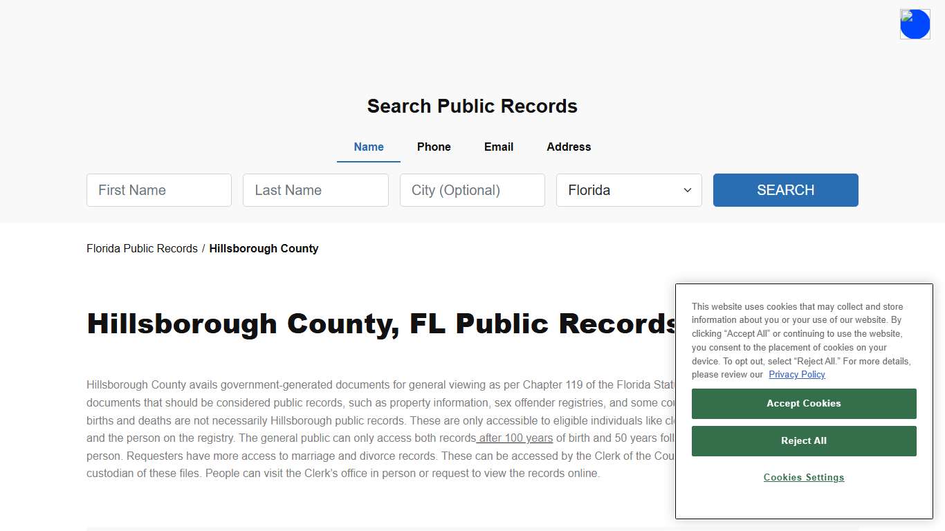 Hillsborough County, FL Public Court, Arrest and Inmate Records - ThePublicIndex